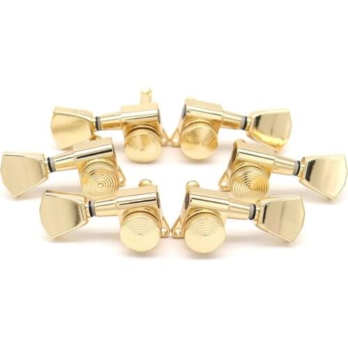 1set Guitar Tuning Peg JIN HO JN04 Gold Lock Peg Keystone Type 3R3L Locking Tuners For LP Guitar
