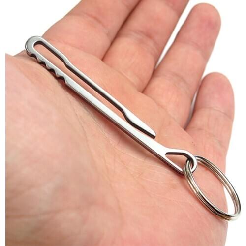 1PC Stainless Steel Keychain Pocket Key Chain Belt Key Ring Banknote Clip Hanging Buckle Outdoor Tourism Portable Tools