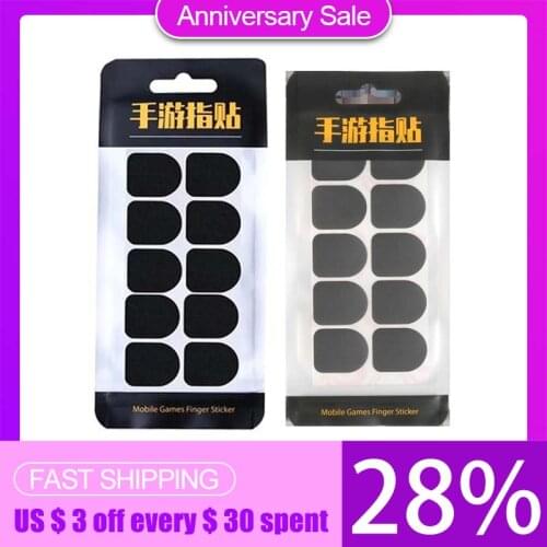 10pcs 18-Pin Disposable Finger Covers Game Controller for PUBG Sweat Proof Sensitive Touch Screen Gaming Fingertip Thumb Sleeves