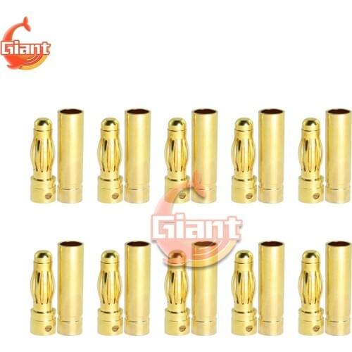 20/40pcs 3.5mm Gold-plated Bullet Banana Plug Connector Male Female Adapter For ESC RC Battery Motor Connector 10/20 Pairs