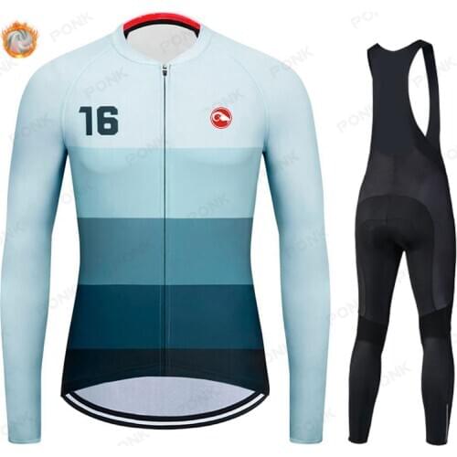 2020 Pro Team Winter Long Sleeve Cycling Jersey Set MTB Bike Clothing Uniform Mens Thermal Fleece Bicycle Maillot Ropa Ciclismo