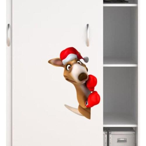 D-1012 Rear Windscreen Decor Elk Pattern Gift Christmas Rear Windshield Reflective Sticker Car Accessories Exterior