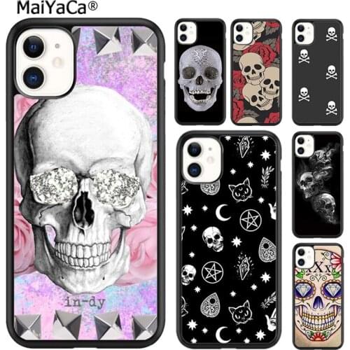MaiYaCa Skull with dimand eyes Phone Case Cover For iPhone SE 6s 7 8 plus X XR XS 11 12 pro max Samsung Galaxy S8 S9 S10 shell