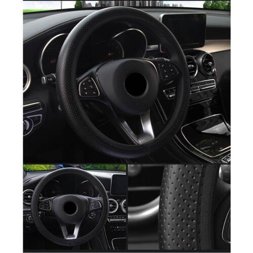 Car Steering Wheel Cover Universal for Ford Focus 2 Car Accessories Soft Faux Leather Car-styling DIY Car Steering-wheel Cover