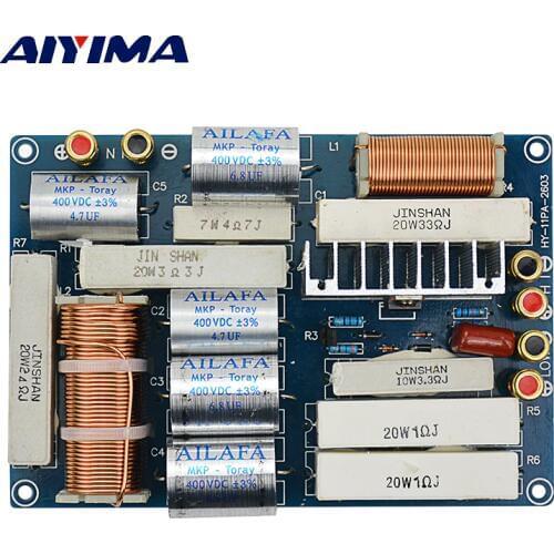 AIYIMA 600W Professional Frequency Divider With Protection Divider 2 Way Crossover Audio Filter Treble Woofer HiFi Home Theater