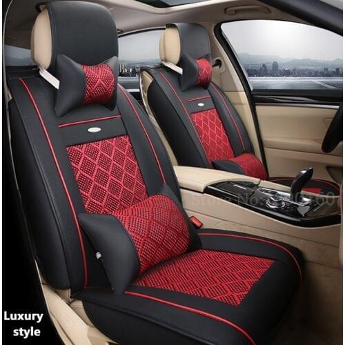 Breathable Leather car seat covers For KIA K2K3K4K5 Kia Cerato Sportage Optima Maxima carnival auto accessories car stickers