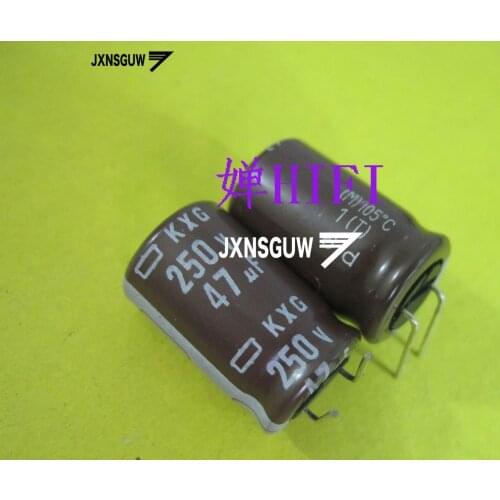20PCS NIPPON KXG 250V47UF 12.5X20MM NCC long life electrolytic capacitor 47UF/250V CHEMI-CON 105 degrees 47uF 250V