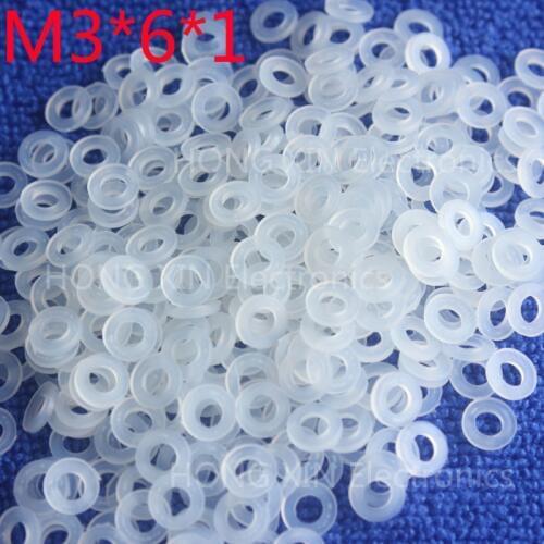 M3*6*1 White 100pcs Nylon Washer Plastic Flat Spacer Washer Thickness circular round Gasket Ring High Quality circular