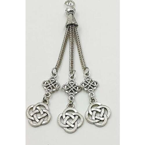 Metal Tasbih accessories tassels Three chains Classic style popular rosary tassel metal Tasbih Pendant