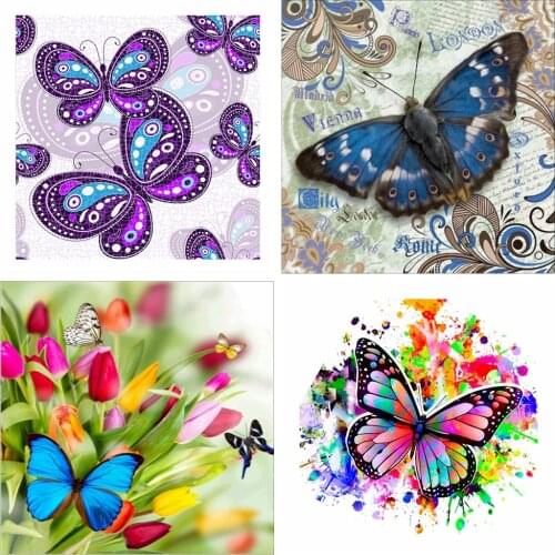 Butterfly Pattern Diamond Painting 5D Cross Stitch Kits DIY Diamond art crystal Mosaic Embroidery Painting Home New Year Gift