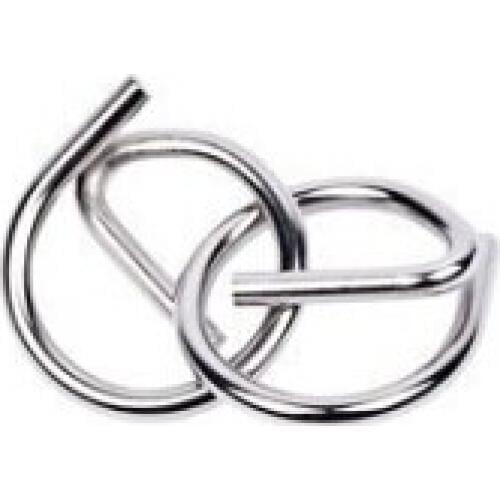 Wholesale 5PCS/LOT e shaped Metal Puzzle Disentanglement Magic Brain Teaser Game for Adults Kids