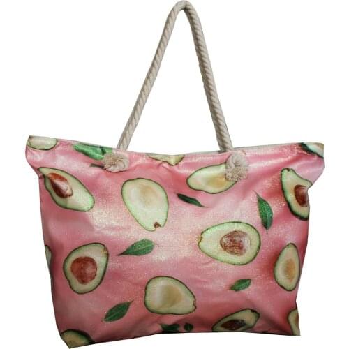 Beach Bag With Tropical Avocado Fruit Large Shopper Shopper Bags Shop Trendy Urban Chic Style Fashion Baby