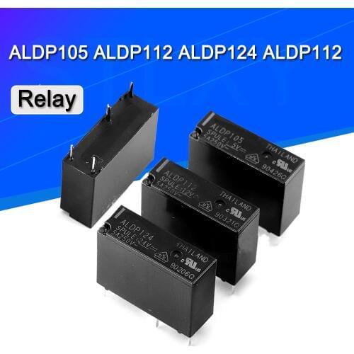 2PCS 5A Relay ALDP105 ALDP112 ALDP124 ALDP112 5V 12V 24V 5A 250V 4PIN a group of normally open ALD112 12V 3A