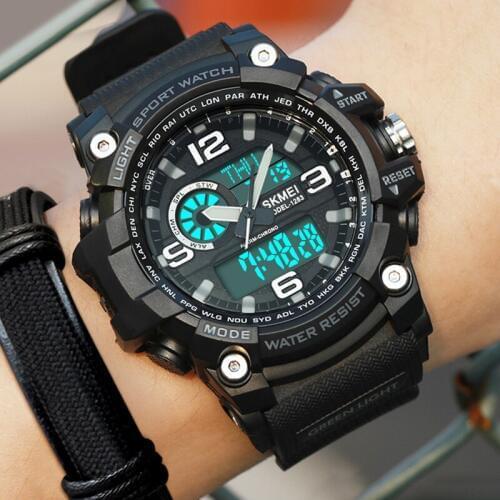 SKMEI Mens Sports Watches Fashion Quartz Digital Clock Male Waterproof Outdoor Military Wristwatches Relogio Masculino
