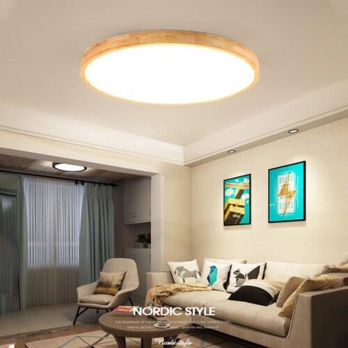 Modern LED solid wood living room bedroom ceiling lamp study aisle balcony lighting Nordic hotel restaurant eye protection