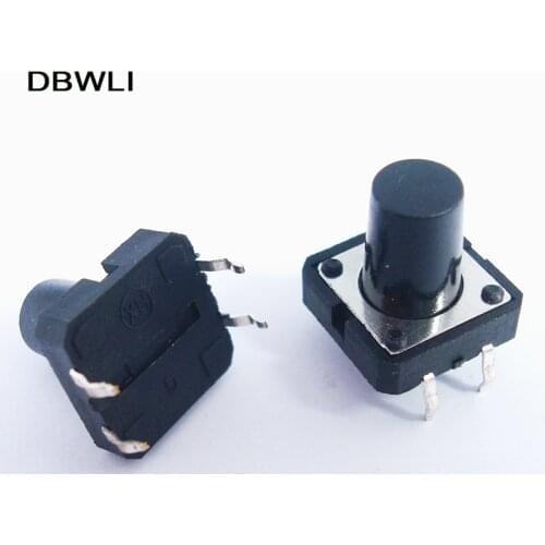 50pcs 6x6x4.3/5/6/7/8/10/12MM 4PIN G89 Tactile Tact Push Button Micro Switch Direct Plug-in Self-reset DIP Top Copper