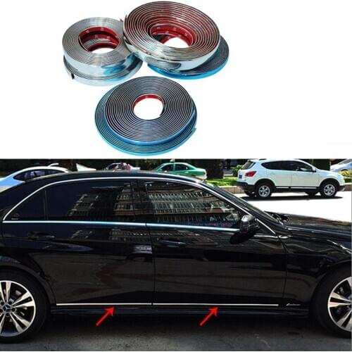 Universal Body Molding Car Molding Chrome Molding Trim Strip Tape Door Edge Moulding Panel Trim Bumper Protector