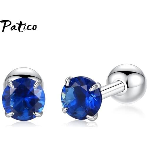 Exquisite 925 Sterling Silver Small Ball Sleeping Zircon Stud Earrings for Women Original Design Fine Jewelry Bijoux Brincos