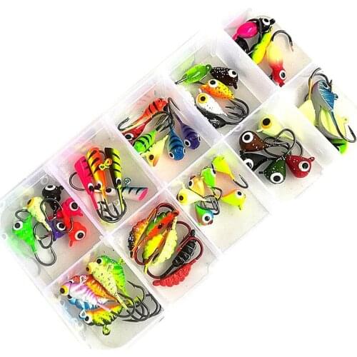 Winter Ice Fishing Lure Hard Bait Pesca Tackle Swimbait With Jig head hook Isca Artificial Bait Crankbait Sharp Fishing Hook
