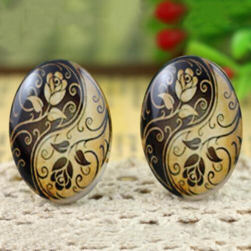 10pcs 18x25mm Handmade Photo Glass Cabochons (H6-31)