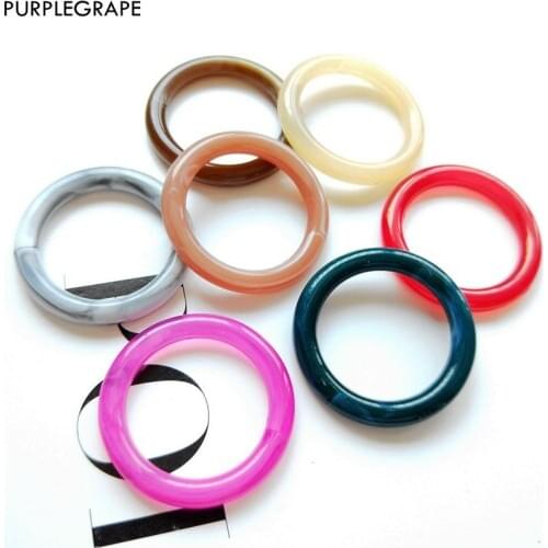PURPLEGRAPE Minimalist DIY Handmade Earrings Accessories Jewelry Material Color Round Ring Japanese and Korean Fashion 10pcs