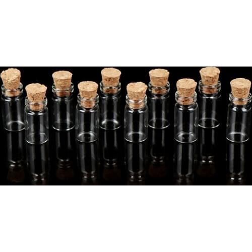 10Pcs Display Glass Bottles Jars with Cork for Food Storage Dollhouse Kitchen Accessories 1:12 Miniature