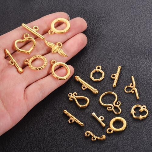 3 Sets/Lot Stainless Steel OT Toggle Clasps Connectors For DIY Bracelet Necklace Jewelry Making Finding Supplies Accessories