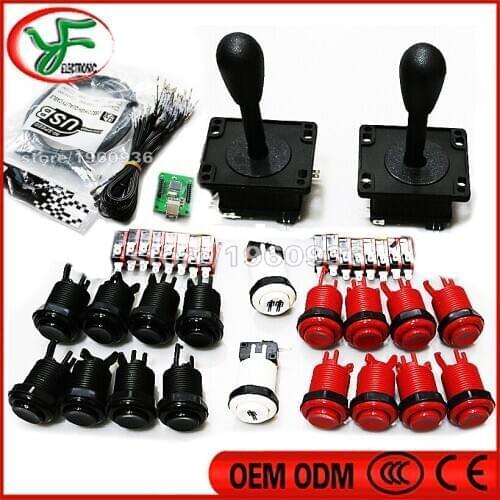 Arcade Mame DIY KIT FOR PC PS3 to arcade joystck HAPP button interface USB 2 player diy arcade game control board kit