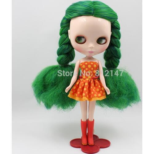 Free shipping Nude dolls(Mixed green hair )