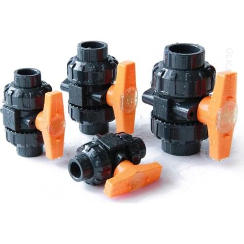 1Pcs 20 25 32 40 50 63mm PVC Union Ball Valve Water Pipe Connector Garden Irrigation Aquarium Fish Tank Tube Flow Controll Valve