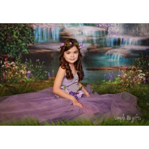 Princess photo backgrounds vinyl fotografia watefall scenic photography backdrops for photo studio accessories photophone F-1301
