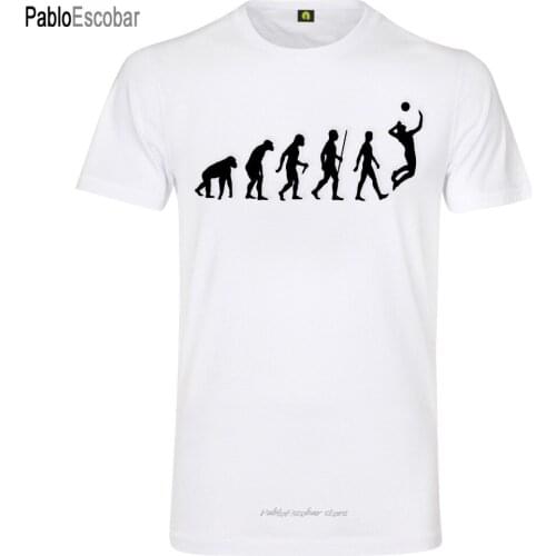 Evolution Volleyball T-Shirt | Sport | Netz | Ball | Beach | Strand | Sand New Brand Men Short Sleeve Casual Homme T Shirt