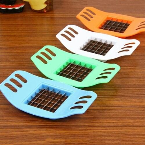 Hot Stainless Steel Vegetable Potato Slicer Cutter Chopper Chips Making Tool Potato Cutting Fries Tool Kitchen Accessories