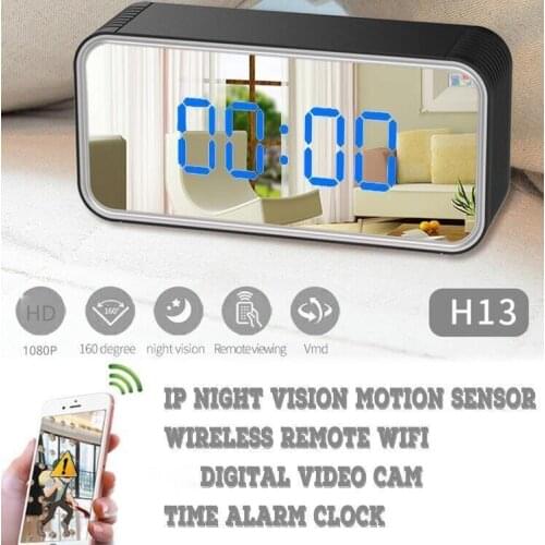 Home Security ip Cam HD1080P WIFI Clock Camera Night Vision Mini Camcorder Motion Detection Micra Cam AVI Suport Hidden tfcard