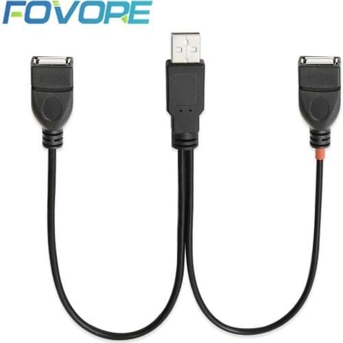 USB 2.0 A Male to Dual USB Female Data Hub USB Splitter Cable USB Charging Power Adapter Cable Extension for Laptop