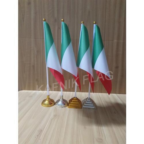 KAFNIK,5/10pcs a lot Italy table desk flag banner 14*21cm flag /Plastic flags or suction cups for your choice free shipping