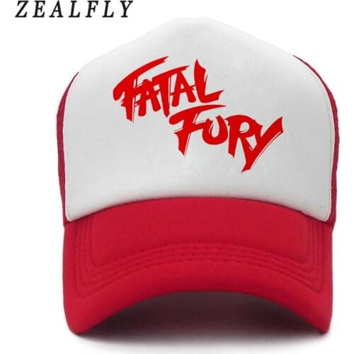Terry Bogard Cap The King Of Fighters FURY FATAL Baseball Caps Cosplay Coser Hat Summer Mesh Trucker Cap