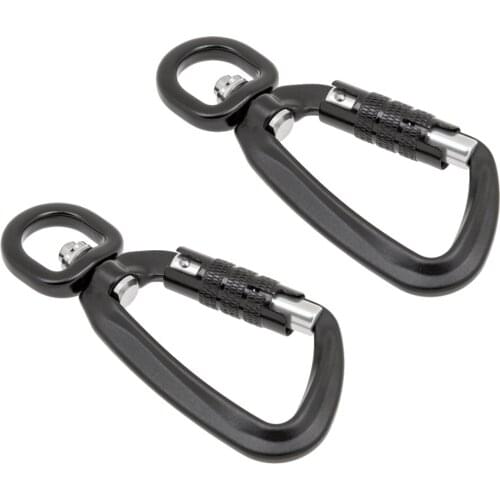 Set of 2 Auto Locking Carabiner Clips Large Size for Rappelling Hammock