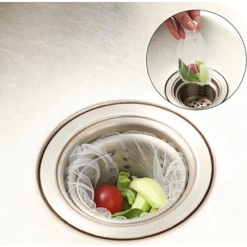 Disposable Mesh Sink Filter Kitchen Bathroom Sink Residue Drain Garbage Bag Household Sewer Hair Filter Strong Toughness