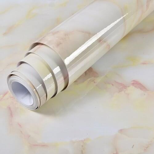 PVC Marble Self adhesive Wallpaper Decor Kitchen Bathroom 3D Waterproof marble Sticker Furniture Waterproof Desktop wall Sticker