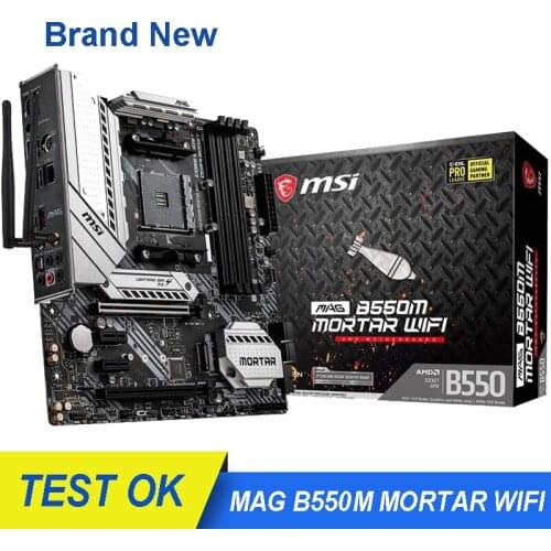 Socket AM4 MSI MAG B550M MORTAR WIFI Motherboard 128GB DDR4 PCI-E 4.0 PCI-E 3.0 M.2 SATA III HDMI Overlocking B550 Mainboard New