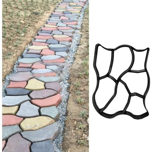 Garden Paving Mould Path Maker Mold Reusable Concrete Cement Stone Design Paver Walk Mould DIY Decoration Concrete Brick Mold