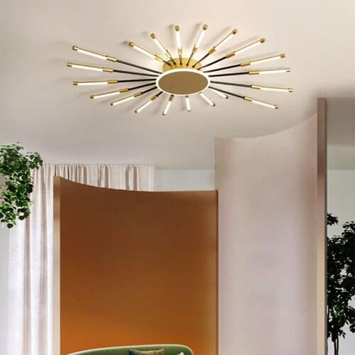 Nordic Black Gold LED Branch Chandelier for Bedroom Entrance Hall Restaurant Indoor Loft Office Ceiling Decorative Luminaires