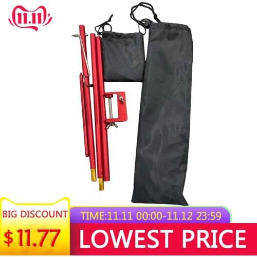 Outdoor Camping Hunting Hiking Folding Lamp Post Pole Kit Aluminum Alloy Portable Fishing Hanging Light Survival Fixing Stand