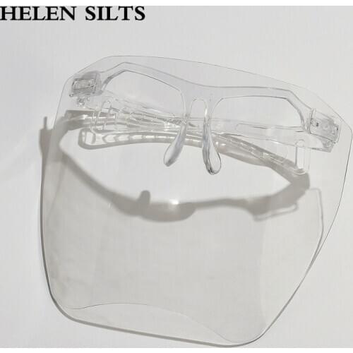 Oversized Transparent Goggle Glasses Women Men Fashion Rimless Shield Visor Men Windproof Glasses Female Personality Eyewear H70