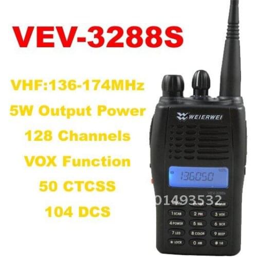 VHF:136-174MHz or UHF:400-470MHz WEIERWEI VEV-3288S Professional VHF/UHF FM Transceiver