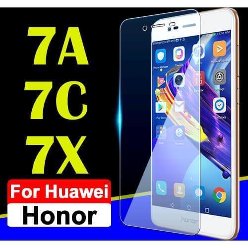 Honer 7x glass on for huawei honor 7c 7a pro screen protector protective huavey 7 x c a x7 c7 a7 tempered glas armored film 9H