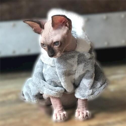 Winter Warm Pet Clothes For Small Medium Dogs Cats Puppy Kitten Soft Hoodie Skin-Friendly Fleece Clothing For Chihuahua Sphynx