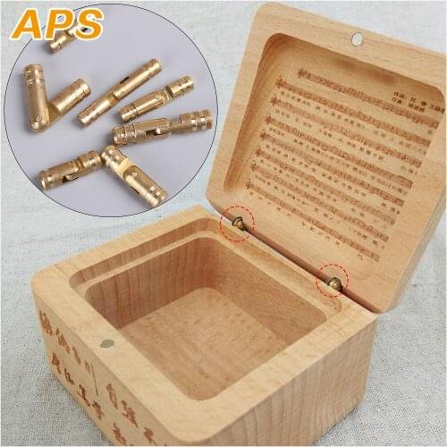 10Pcs Barrel HingeJewelry Box Wine Wooden Case Supplies Hidden Invisible Concealed Barrel Hinge Pure Copper Furniture