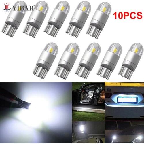 10PCS Super White T10 3030 2SMD LED HighPower Interior Light Bulb W5W 194 168 6W